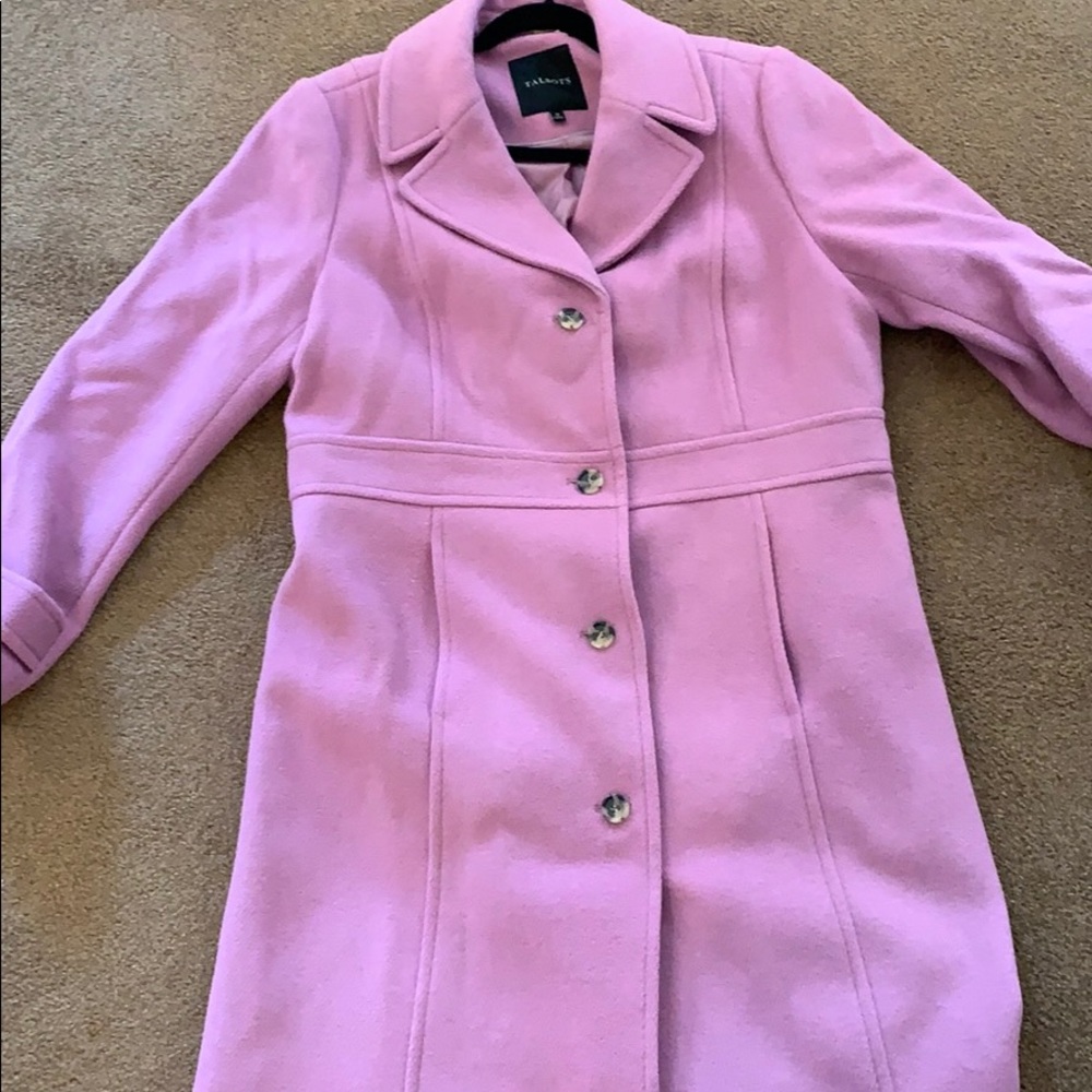Talbots dusty rose Wool long coat never worn